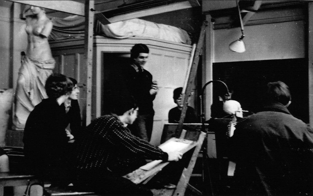 Syd Barrett pictured in the Ruskin Building of the Cambridge School of Art.